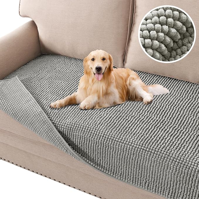 H.VERSAILTEX Plush Chenille Dog Bed Cover Thick Soft Loveseat Cover by HVERSAILTEX