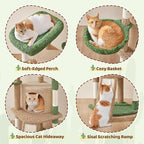 Yaheetech Cactus Cat Tree, 42in Cat Tower - Image 4