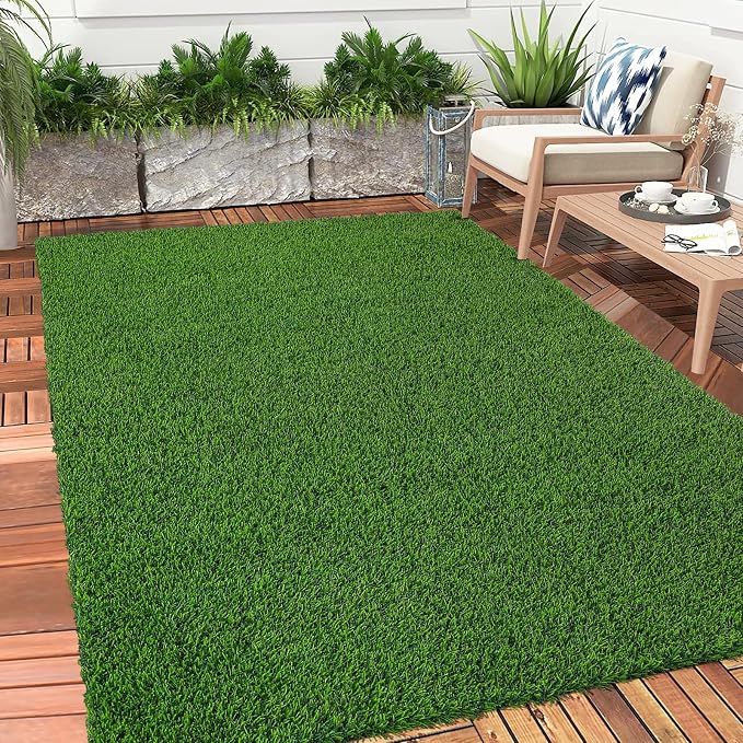 Bsmathom Artificial Grass Rug Indoor Outdoor Rug, 3x5Ft Dog Grass Mat - Image 2