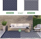 GENIMO Outdoor Rug for Patio Clearance, Reversible Plastic Straw Rugs for RV - Image 4