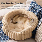 Bedsure ComfyFleece™ Small Cat Bed, Washable Round Cute Pet Beds - Image 2