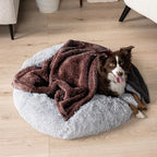 PetAmi Dog Blanket for Small Dogs Brown, Fluffy Soft Puppy Blanket, Sherpa - Image 2