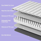 LE SURE Cute Orthopedic Dog Bed Large Sized Dog, Waterproof Chic Flat Pet Beds - Image 3