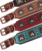 PET ARTIST Upgrade Padded Leather Dog Collar, 2 inch Wide Genuine Leather Dog - Image 6