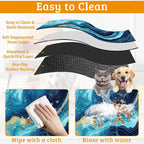 Dog Bowl Mat, Flowing Absorbent Dogs Placemat - Image 5