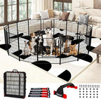 Dog Playpen Outdoor for Medium/Large Dogs 36'' High, Heavy Duty Dog Playpen by IGOOUO