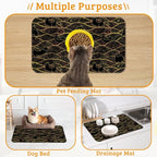 Japanese Cats Feeding Mat, Absorbent Quick-Dry Cat Dog Food and Water Bowl Mats - Image 7