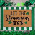 Tinideya 2 Pcs Irish Festival Door Mat Fest Welcome Non Slip Coir Mats - Image 7