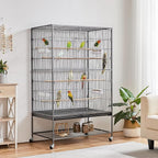 Yaheetech 60.5inch Extra Large Bird Cage Metal Parrot Cage Flight Cage - Image 2