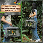 Suertree Bird Carrier Airline Approved, Bird Travel Cage - Image 5
