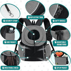 PetAmi Dog Front Carrier Backpack, Ventilated Adjustable Dog Pet Cat Chest - Image 4