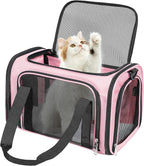Discala Cat Dog Carrier Up to 15 Lbs TSA Airline Approved Pet Carrier by Discala