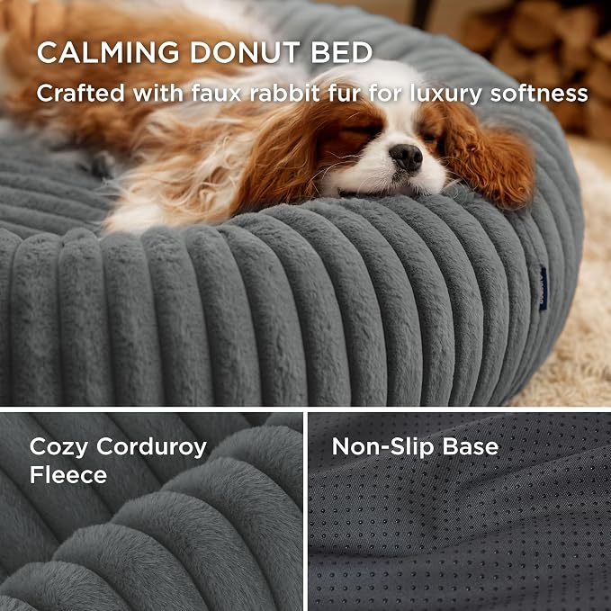 Bedsure ComfyFleece™ Donut Small Dog Bed - Image 3