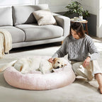 WESTERN HOME WH Calming Dog & Cat Donut Cuddler, Anti-Anxiety Warming Cozy Soft - Image 2
