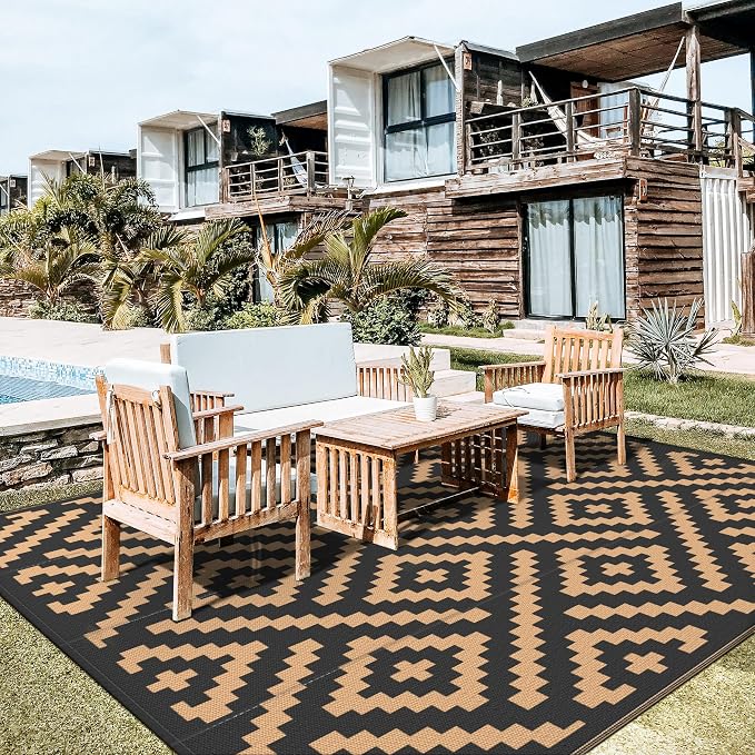 GENIMO Outdoor Rug Waterproof, Lightweight Large RV Camping Mat - Image 2