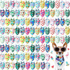 Chunful 100 Pieces Dog Bandanas Bulk Summer Pet Bandanas Pack Triangle Scarf by Chunful