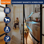 Magnetic Screen Door，Fiberglass Screen Door Mesh，Keep Bugs Out, Heavy-Duty Mesh - Image 6
