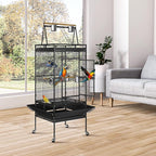 Nova Microdermabrasion 68-Inch Height Wrought Iron Standing Large Play Top Bird - Image 2