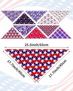 PET SHOW 50 Pack 4th of July Dog Bandanas Bulk Washable American Flag Dog - Image 2