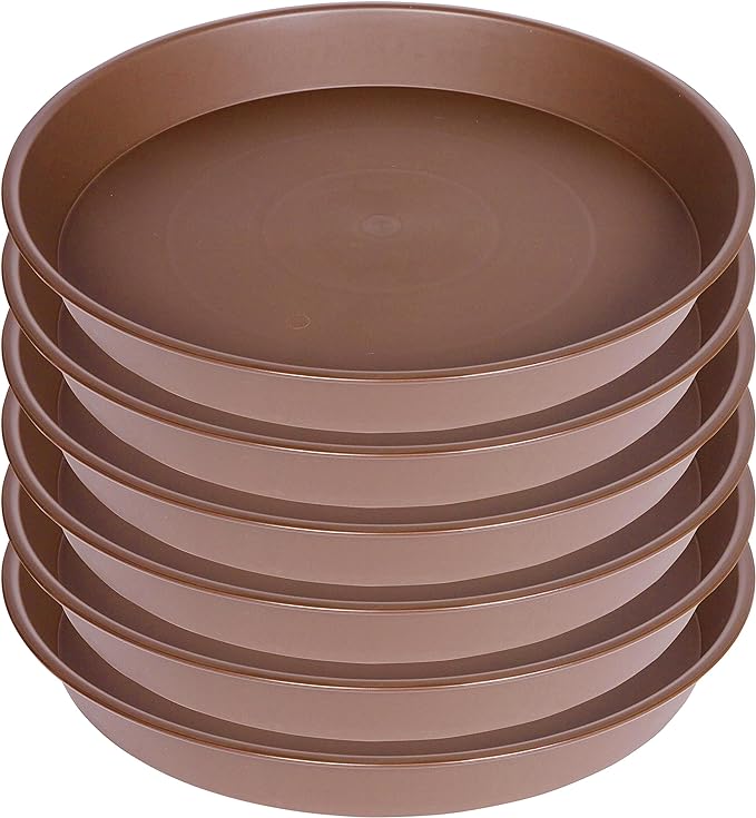 6 Pack of 12 inch Plant Saucer, Heavy Duty Plastic Plant Saucer 12 inch Round by Bleuhome