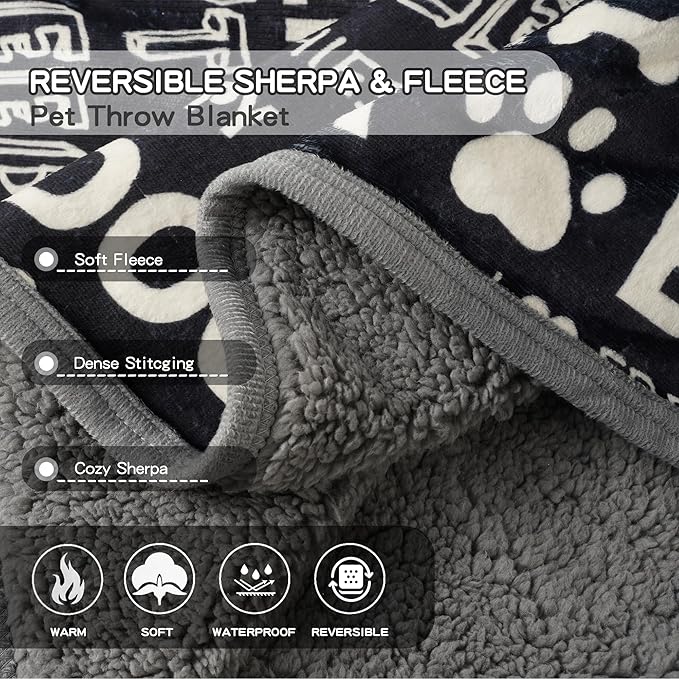 Waterproof Dog Blankets Pet Blanket, Soft Fluffy Sofa Car Bed Protector - Image 4