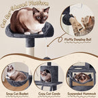 Yaheetech 63.5in Multi-Level Cat Tree Tower Condo - Image 4