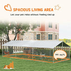 PawHut Outdoor Dog Kennel, Heavy Duty Dog Run Outdoor Fence - Image 4
