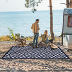 GENIMO Outdoor Rug for Patio Clearance, Reversible Plastic Straw Rugs for RV - Image 2