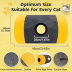 Cat Play Bag Collapsible Cat Tunnel Activity Center Mat Play Rug Cats Activity - Image 4