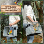 Suertree Small Bird Carrier, Large Window Travel Cage - Image 5