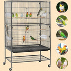 Yaheetech 52-inch Wrought Steel Standing Large Flight King Bird Cage - Image 9