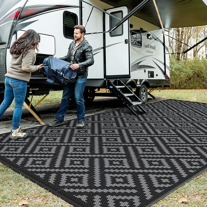 GENIMO Outdoor Rug Waterproof, Lightweight Large RV Camping Mat by GENIMO