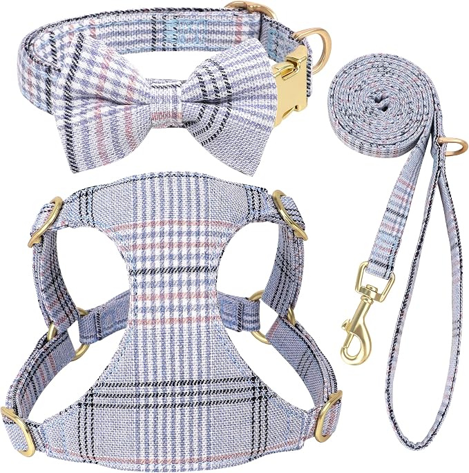 Beirui Cute Extra Small Dog Harness Collar and Leash Set by Beirui