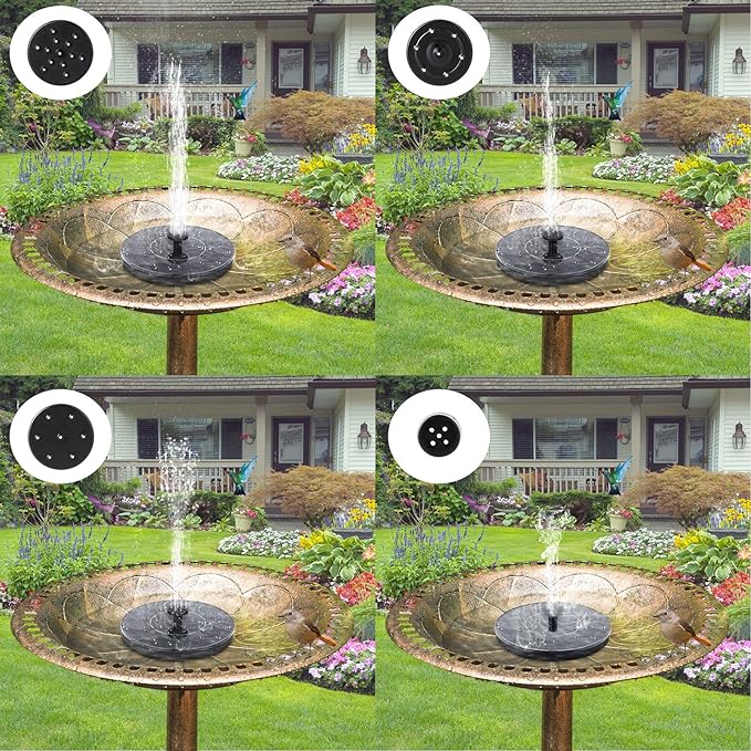 Mademax 1W Solar Bird Bath Fountain Pump, Solar Fountain, Free Standing - Image 3