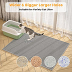 Pieviev 2 Packs Cat Litter Mat Double Layer Waterproof Urine Proof Trapping Mat - Image 3