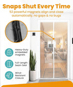 Flux Phenom Magnetic Screen Door Mesh 38x82 Inch – Easy Install, Strong Magnet - Image 3