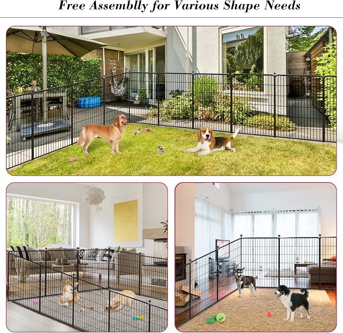 Dog Playpen 40 inch 24 Panels Indoor Outdoor Dog Pen - Image 8