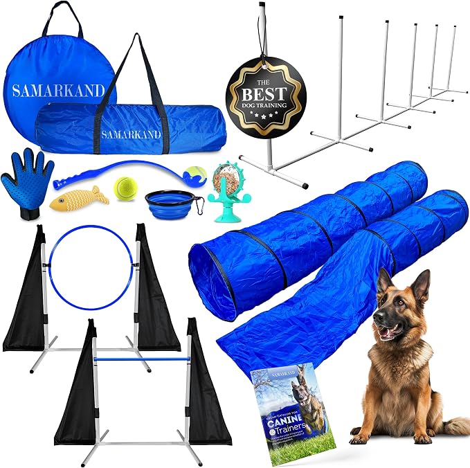 Dog Agility Course Backyard Set, Including Dog Tunnel Bags by SAMARKAND