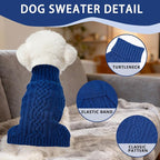 Dog Sweaters Small Dog Clothes Winter Turtleneck Puppy Sweater Warm Pet Cat - Image 3