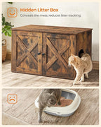 Feandrea Cat Litter Box Enclosure, Litter Box Furniture Hidden - Image 6