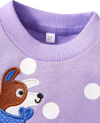 Toddler Baby Girls Cotton Sweater, Long Sleeve Crewneck Sweatshirt Pullover - Image 4