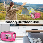 Beatrice Home Fashions Portable, Collapsible, Pop Up Kennel Travel Cat and Dog - Image 6