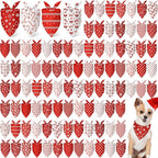 Chunful 100 Pieces Christmas Dog Bandanas Bulk Red and White Xmas Bandanas by Chunful