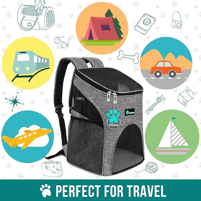 PetAmi Small Dogs and Cat Backpack Carrier, Airline Approved Pet Backpack - Image 7