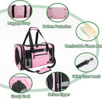 Soft-Sided Pet Carrier for Cats Small Dogs of 15 Lbs Medium Pink - Image 8