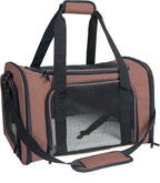 Soft Sided Carrier for Small Medium Cats Dogs, TSA Airline Approved Collapsible by NextFri