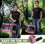 Cat Carrier 18x11x11 Delta Airline Approved, Easy Load Soft Pet Plane Travel - Image 7
