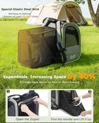 Pecute Cat Backpack Carrier Expandable, Foldable Pet Backpack - Image 3
