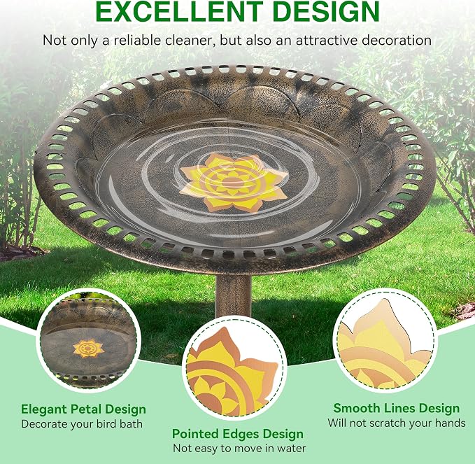 Saillong 4 Pack Bird Bath Copper Disk, Reinforced 99.99% Pure Copper Bird Bath - Image 4