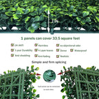 Artificial Boxwood Roll: 40x120 in UV-Anti Faux Ivy Boxwood Hedge Leaf Grass - Image 3